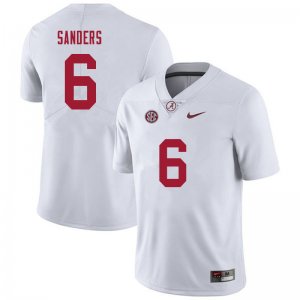 NCAA Men's Alabama Crimson Tide #6 Trey Sanders Stitched College 2021 Nike Authentic White Football Jersey XU17K25SQ